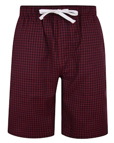 Bigdude karierte Pyjama Shorts Rot/Blau