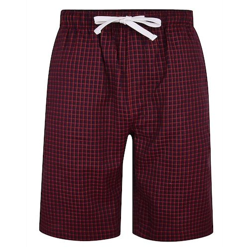 Bigdude Woven Check Pyjama Shorts Red/Blue
