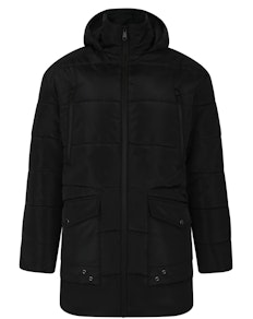 Bigdude Hooded Puffer Jacket Black