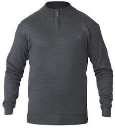 D555 Chuck Plain Zip Sweater Charcoal