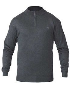 D555 Chuck Plain Zip Sweater Charcoal