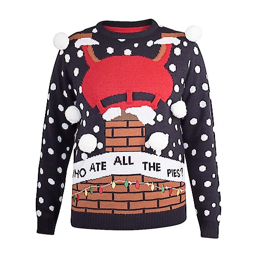 D555 Sparkle 'Who Ate All The Pies?' Christmas Jumper Navy