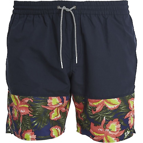 Replika Floral Print Swim Shorts Navy