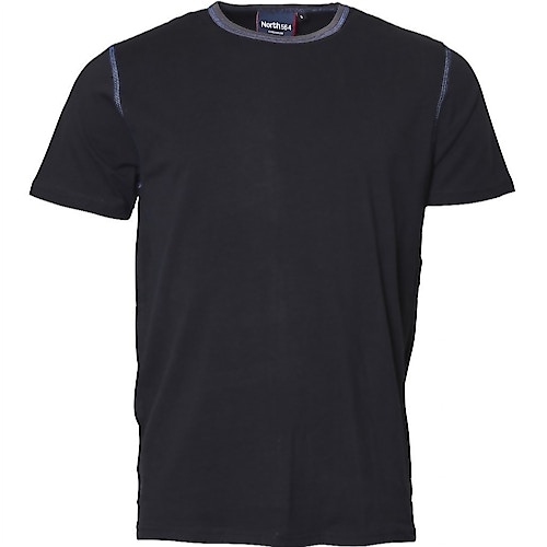 Replika Contrast Collar T-Shirt Black Tall