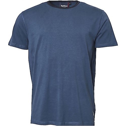 Replika T-Shirt mit Kontrastkragen Blau Tall Fit 