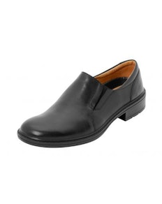 DB Shoes Keane Wide Fit Slip-on Black Leather Shoe