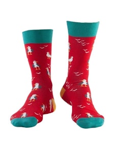 Doris & Dude Socken mit Möwenmuster, Rot