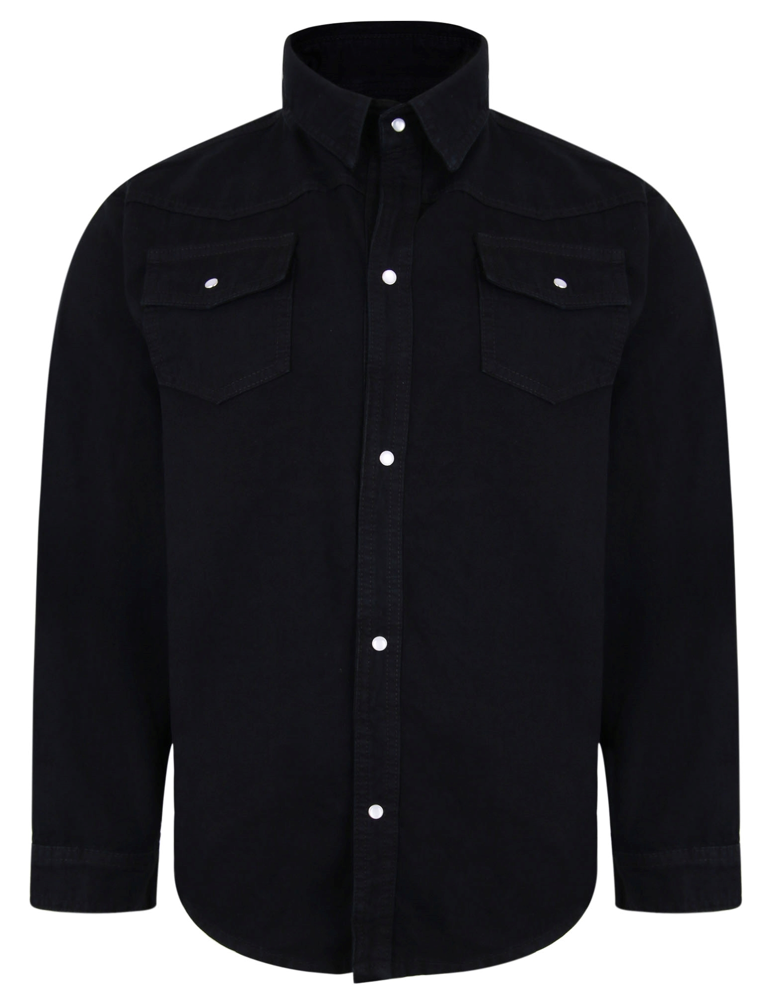 KAM Long Sleeve Denim Shirt Black | BigDude