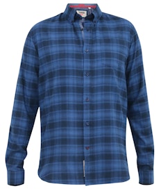 D555 Bruce Check Long Sleeve Shirt Blue