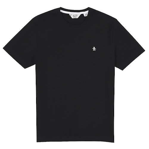 Original Penguin S/S-T-Shirt mit gesticktem Logo, True Black