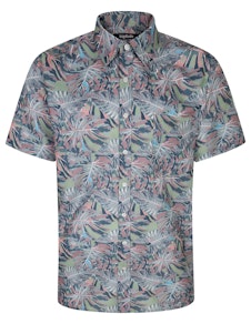 Bigdude Tropical Print Short Sleeve Shirt Multi Tall 