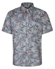 Bigdude Tropical Print Short Sleeve Shirt Multi Tall 