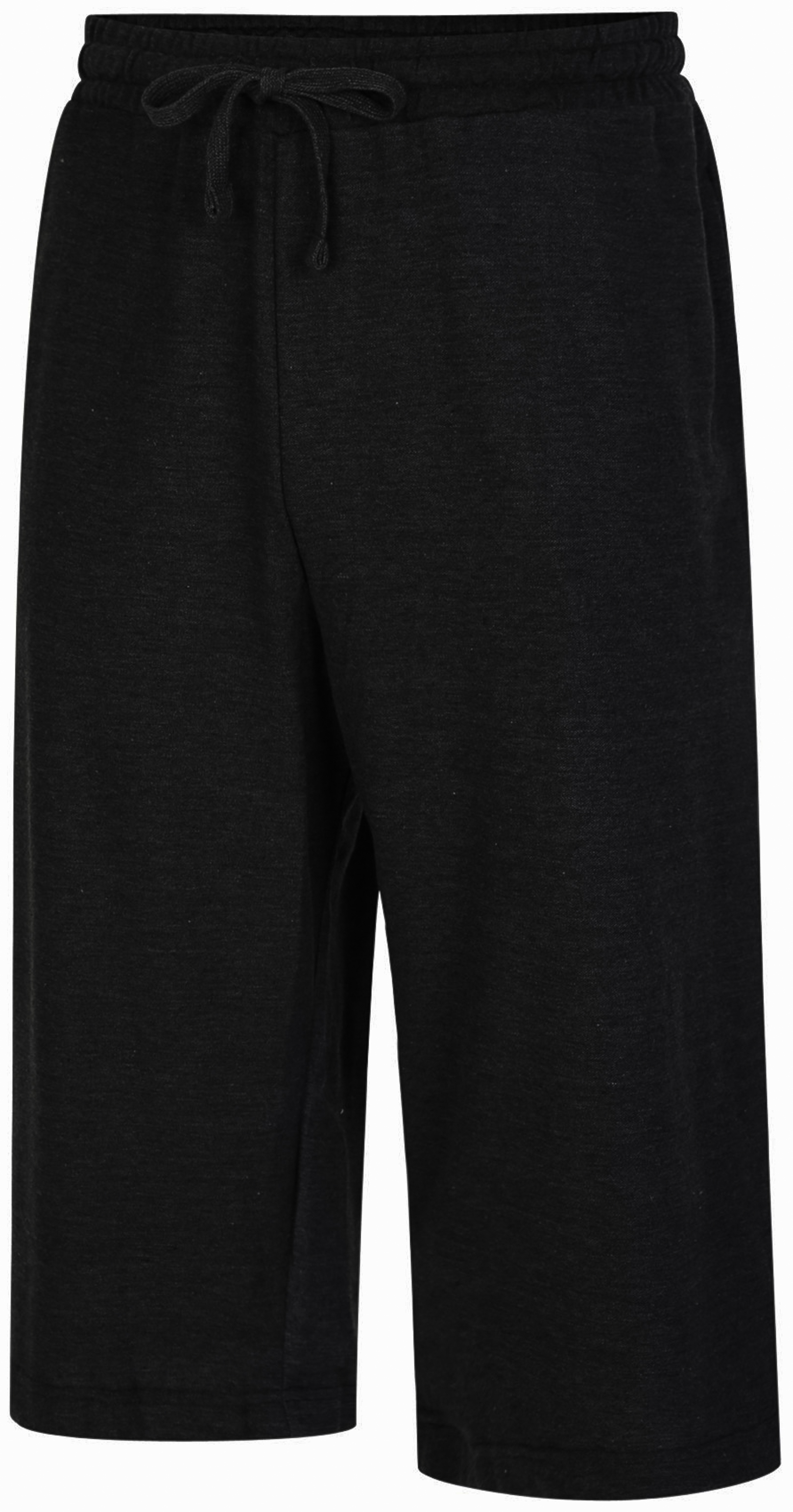 Bigdude 3/4 Length Pique Lounge Shorts Black | BigDude