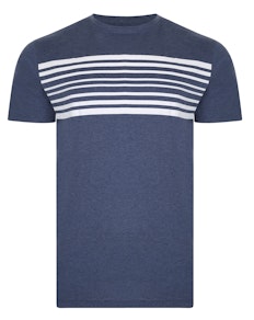 Bigdude T-Shirt mit horizontalen Streifen Blau