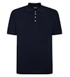 Poloshirt mit Druckknopfverschluss, Marineblau, Groß