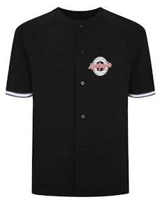 Bigdude Embroidered Baseball T-Shirt Black