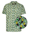 Toucan Print Woven Short Sleeve Shirt Green