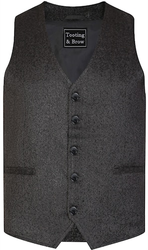 Tooting & Brow Baggio Waistcoat Charcoal