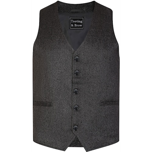 Tooting & Brow Baggio Waistcoat Charcoal