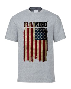 Bigdude Official Rambo Print T-Shirt Grey