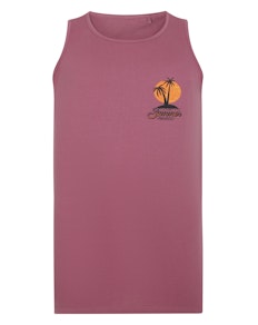 Bigdude Small Palm Tree Vest Mauve Tall