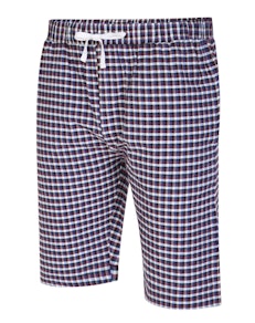 Bigdude Pyjama-Shorts mit modernem Karomuster in Rot/Blau