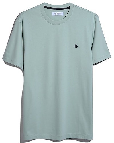 Original Penguin S/S T-Shirt mit gesticktem Logo in Silt Green