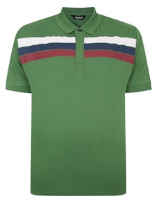 Bigdude Chest Stripe Polo Shirt Deep Green