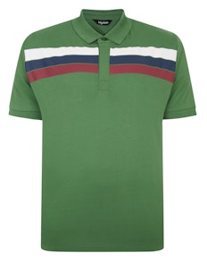 Bigdude Chest Stripe Polo Shirt Deep Green
