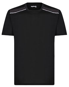 Bigdude Contrast Panel Performance T-Shirt Black Tall