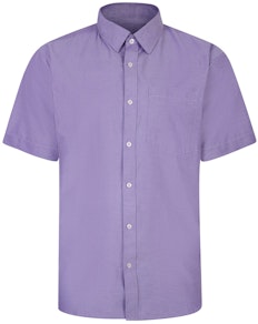 Bigdude Summer Cotton Short Sleeve Shirt Purple