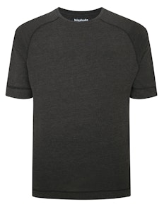 Bigdude Contrast Flatlock T-Shirt Charcoal
