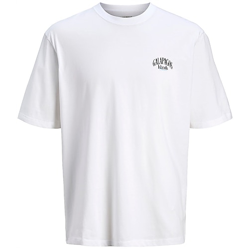 Jack & Jones Jeans Crew Neck Printed T-Shirt Bright White