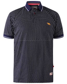 D555 Battersea All Over Print Polo Navy
