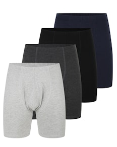 Bigdude 4 Pack Cotton Boxer Shorts Assorted