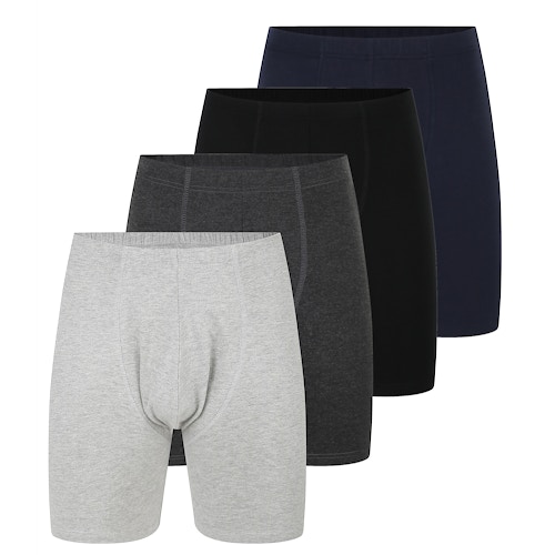 Bigdude 4 Pack Cotton Boxer Shorts Assorted