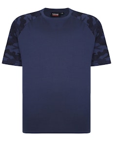 Spionage Camouflage Raglanärmel T-Shirt Marineblau