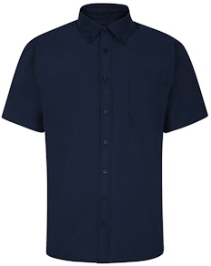 Bigdude Button Down Oxford Short Sleeve Shirt Navy Tall