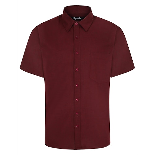 Bigdude Short Sleeve Summer Shirt Burgundy