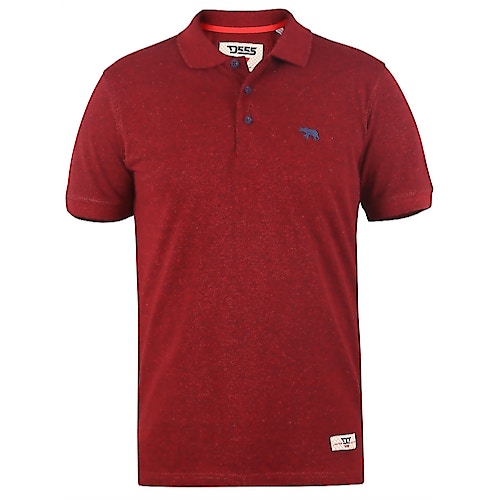 D555 Winchester Polo With Chest Embroidery Red Twist