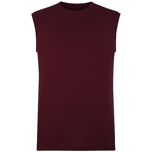 Bigdude Plain Sleeveless T-Shirt Burgundy