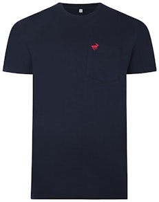 Bigdude Signature Pocket T-Shirt Navy/Red
