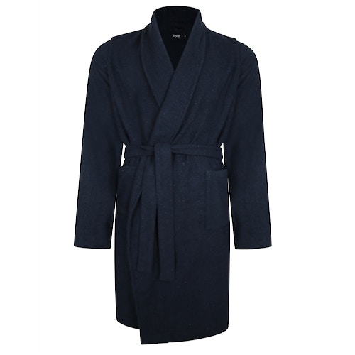 Bigdude Terry Towelling Dressing Gown Navy