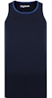 Vest With Contrast Binding Navy Tall