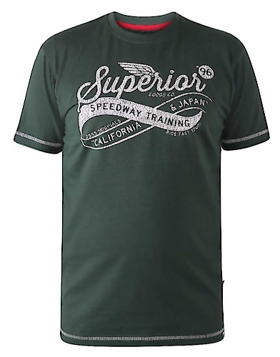 D555 Whitechapel Superior Speedway Printed T-Shirt Green