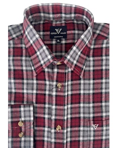 Cotton Valley Long Sleeve Flannel Shirt Wine