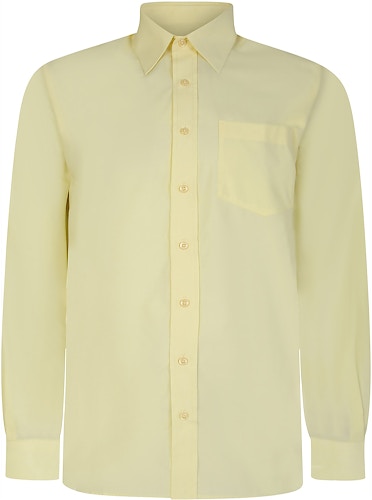 Bigdude Classic Long Sleeve Poplin Shirt Lemon