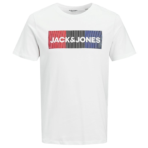 T-Shirt mit Jack & Jones Logo Weiß