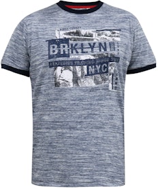D555 Standford Brooklyn Printed T-Shirt Blue Reno