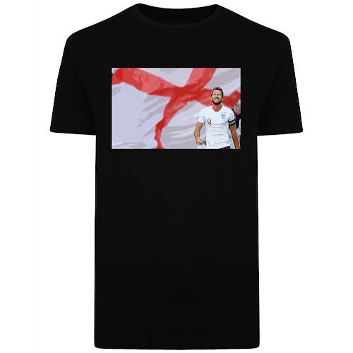 England's Number 9 Print T-Shirt Schwarz